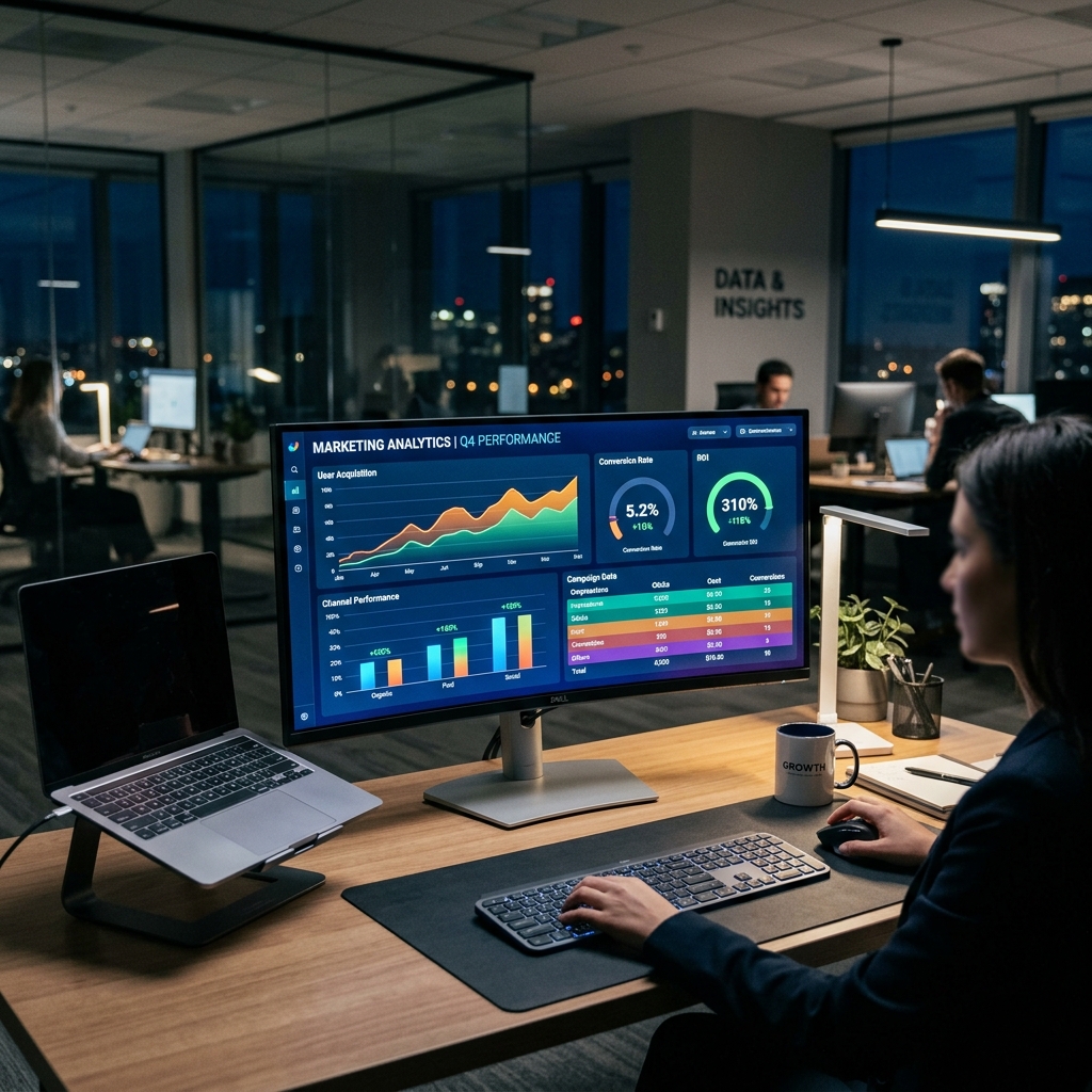 Digital Marketing and Web Analytics Graph Dashboard